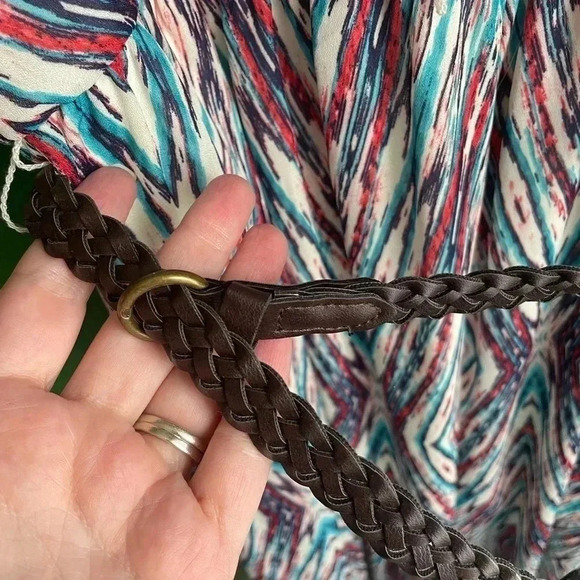 CLEARANCE!! Lily Rose Tribal Sheer Maxi Dress with Belt Size Small EUC!‎ - Picture 2 of 4